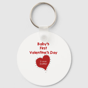 Baby Valentine I Love Daddy Key Ring