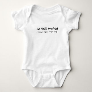 Baby Vest - Twin Trouble Baby Bodysuit