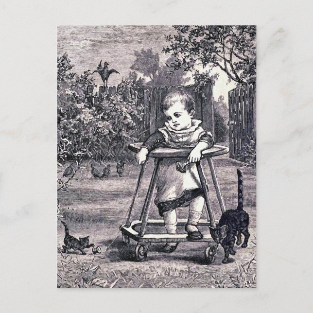 "Baby" Vintage Book Illustration Postcard (Front)