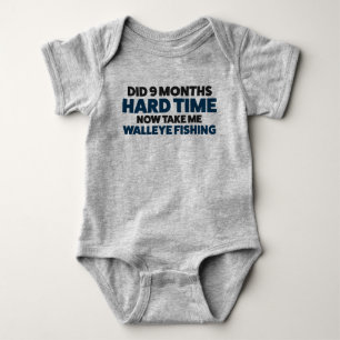 Baby Walleye Fishing Jersey Bodysuit Shirt