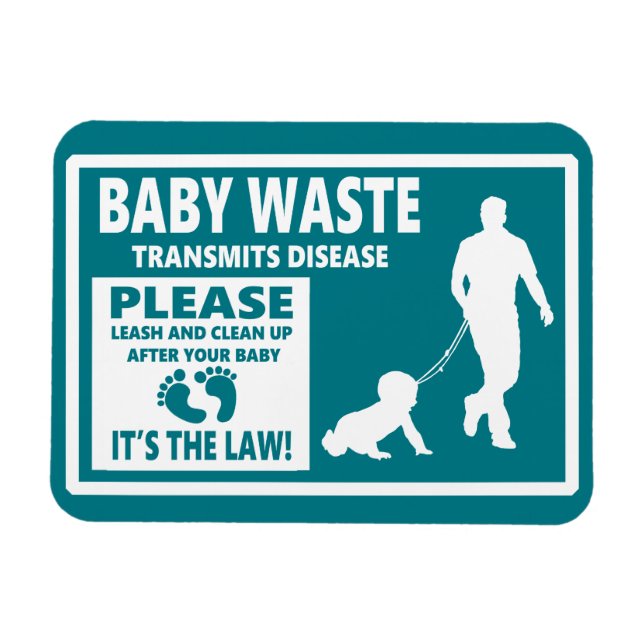 BABY WASTE - Courtesy Notice Magnet (Horizontal)