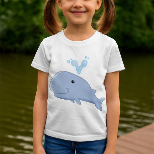 Baby Whale Blue Animal T-Shirt