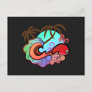 Baby Whale Surfer Postcard