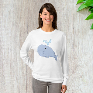 Baby Whale Womens Long-Sleeve T-Shirt