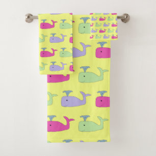 Baby Whales towel set