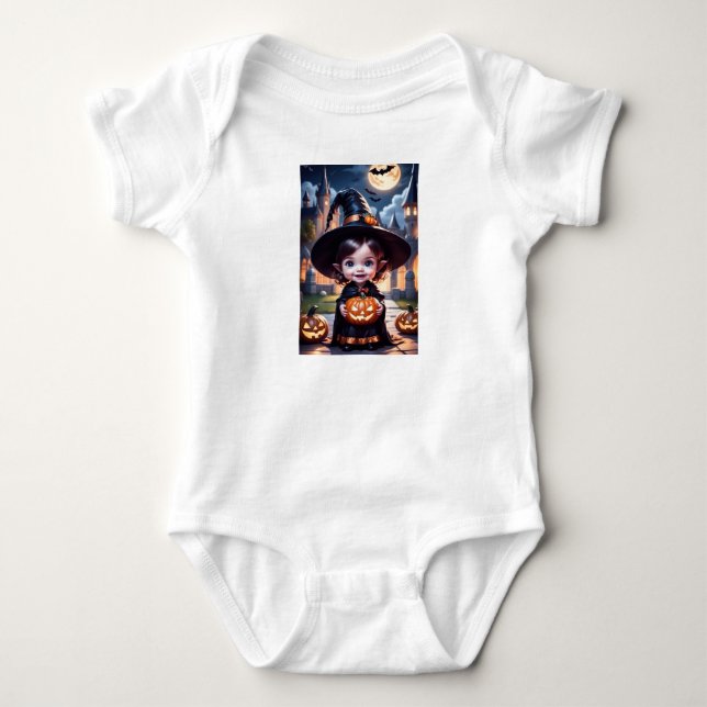 Baby whitch Halloween Bodysuit (Front)