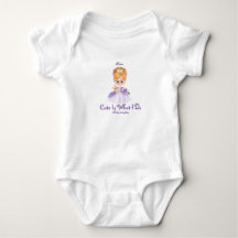 Baby white and purple bodysuit t-shirt