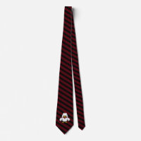Baby White Chick on Garnet and Black Stripes