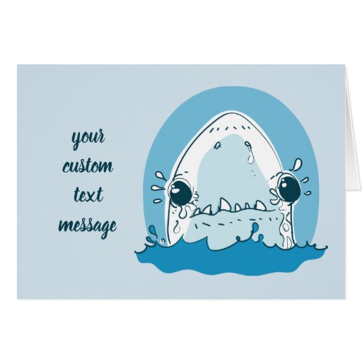 Image of baby white funny shark cartoon