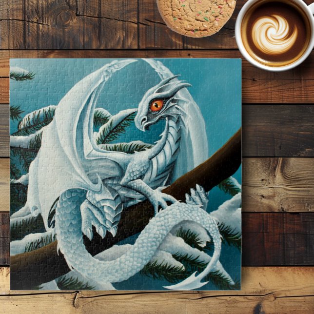 Baby White Winter Dragon Jigsaw Puzzle (Creator Uploaded)