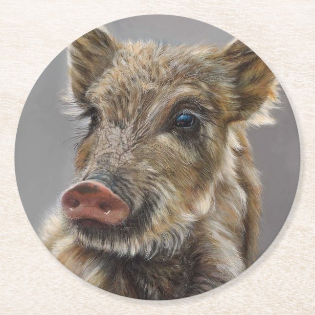 Baby Wild Boar Coaster (Front)