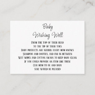Baby Wishing Well Baby Shower Mini Cards