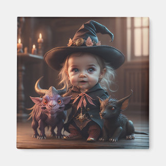Baby Witch and Her Chimera Magnet