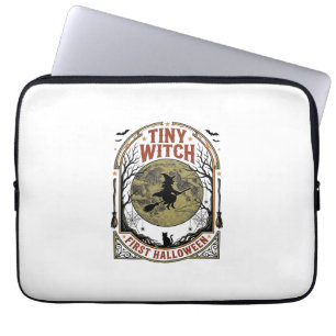 Baby Witch Halloween Shirt for First Spooky Season Laptop Sleeve