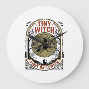 Baby Witch Halloween Shirt for First Spooky Season Large Clock