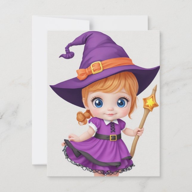 Baby Witch Holiday Card (Front)
