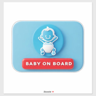 Baby With a 'Baby on Board' Car Sign