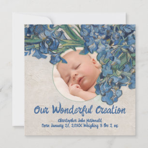 Baby With Van Gogh Irises Card