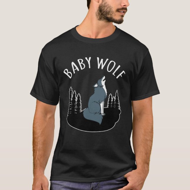 Baby Wolf  Animal  Family Matching T-Shirt (Front)