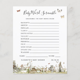 Baby Word Scramble   Baby Shower Game
