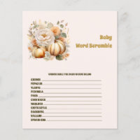Baby Word Scramble Baby Shower Game