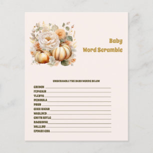 Baby Word Scramble Baby Shower Game