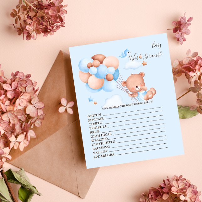 Baby Word Scramble Baby Shower Game (Creator Uploaded)