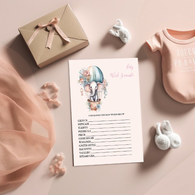 Baby Word Scramble Baby Shower Game (Creator Uploaded)