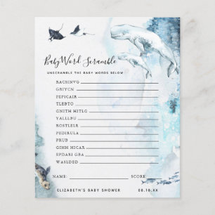 Baby Word Scramble Baby Shower Game