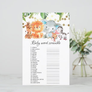 Baby Word Scramble Baby Shower  Games