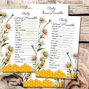 Baby Word Scramble Mama To Bee Themed Honeycomb