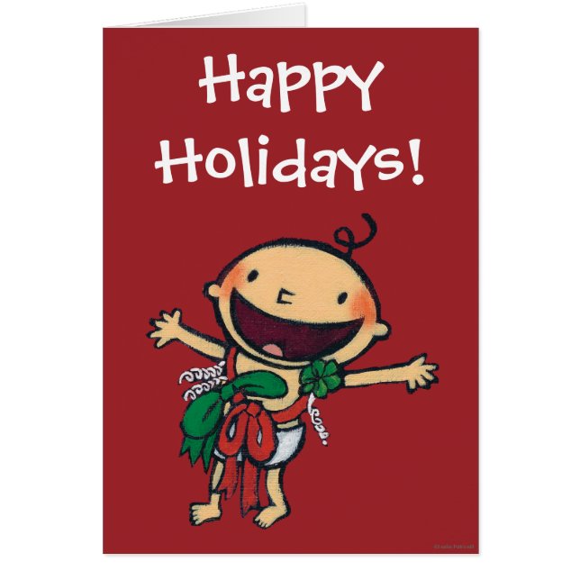 Baby Wrapped in Bows for Christmas (Front)