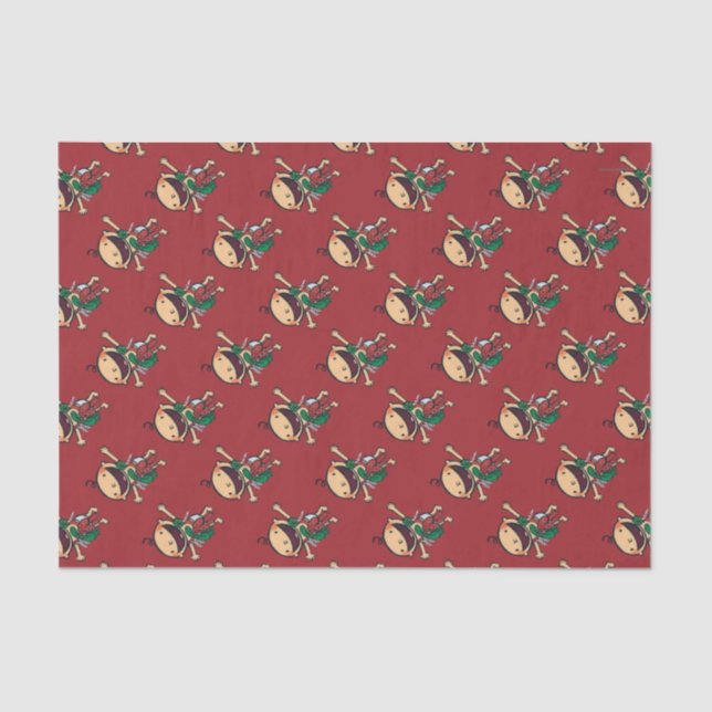 Baby Wrapped in Bows for Christmas Tissue Paper (Front)