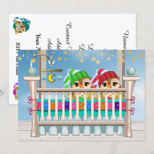 Baby x 2 Lucky You! Twins Invitation