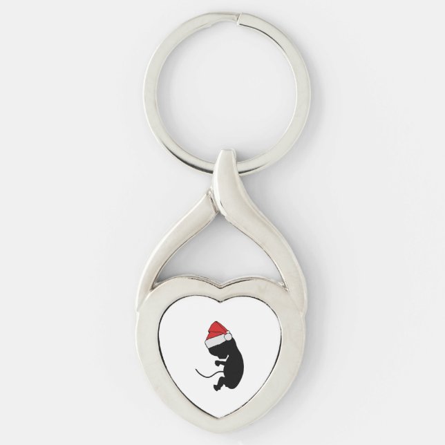 Baby X-Mas Christmas Maternity (three colours) Key Ring (Front)