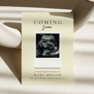 Baby Yellow Coming Soon Pregnancy Announcement
