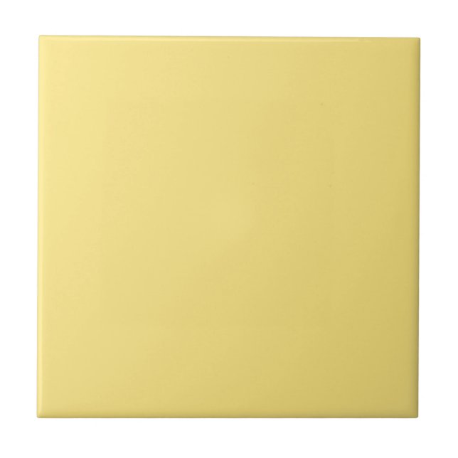 Baby Yellow Personalised Trend Colour Background Tile (Front)