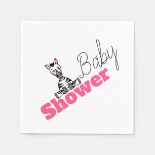 Baby Zebra, Baby Shower Napkin