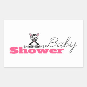 Baby Zebra, Baby Shower Rectangular Sticker
