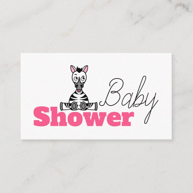 Baby Zebra, Baby Shower Ticket Invitation (Front)
