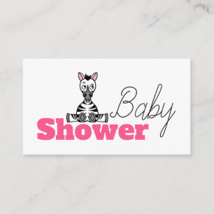 Baby Zebra, Baby Shower Ticket Invitation