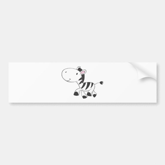 Baby Zebra Bumper Sticker (Front)