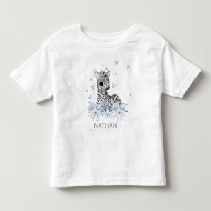 *~* Baby Zebra Floral Jungle Boy Toddler Kid T-Shirt