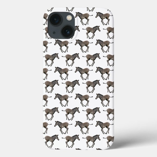 Baby Zebra Frenzy iPad Case (White) (Back)