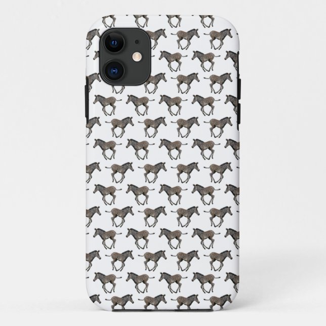 Baby Zebra Frenzy iPhone 5 Case (White) (Back)