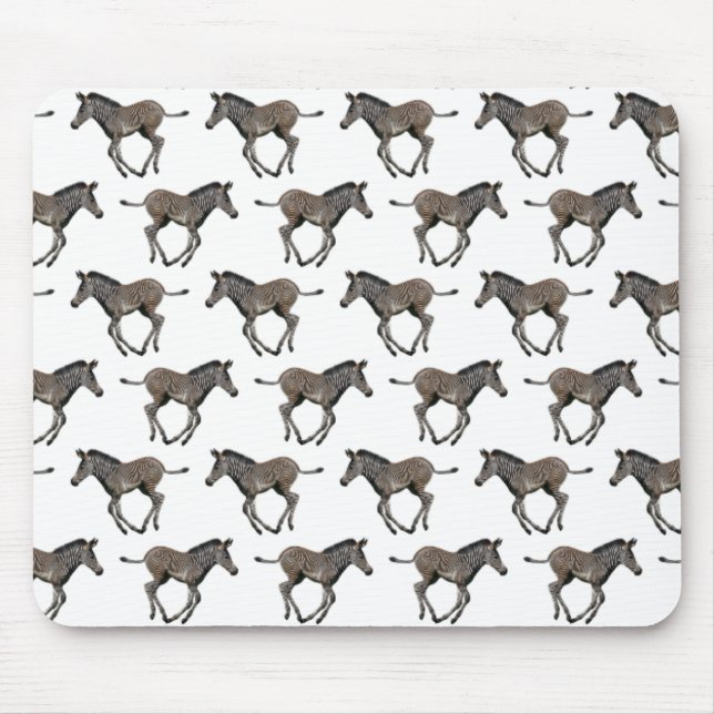 Baby Zebra Frenzy Mousemat (Front)