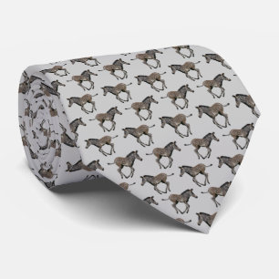 Baby Zebra Frenzy Tie (Light Grey)