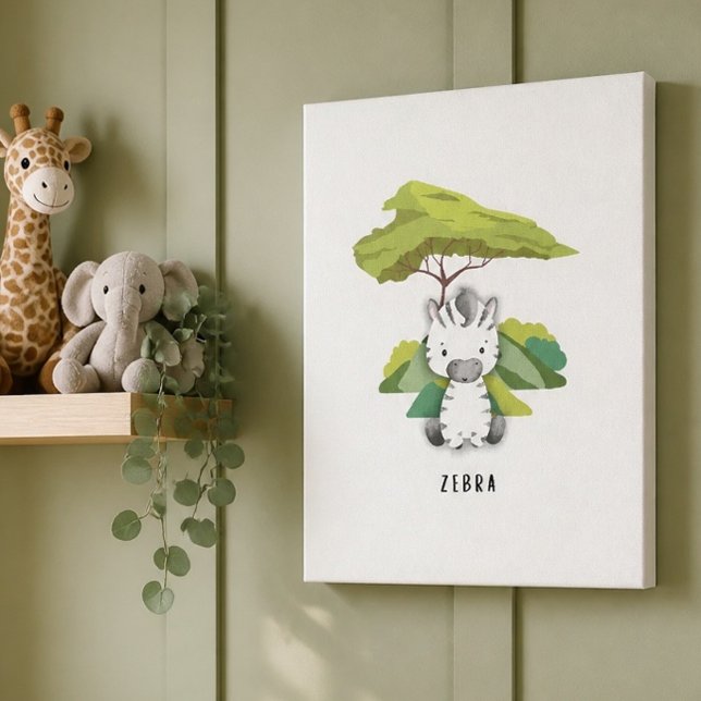 Baby Zebra Safari Canvas Print (Creator Uploaded)