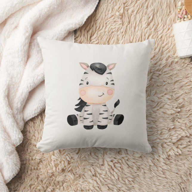 Baby Zebra sitting down Cushion (Blanket)
