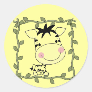 Baby Zebra T-shirts and Gifts Classic Round Sticker